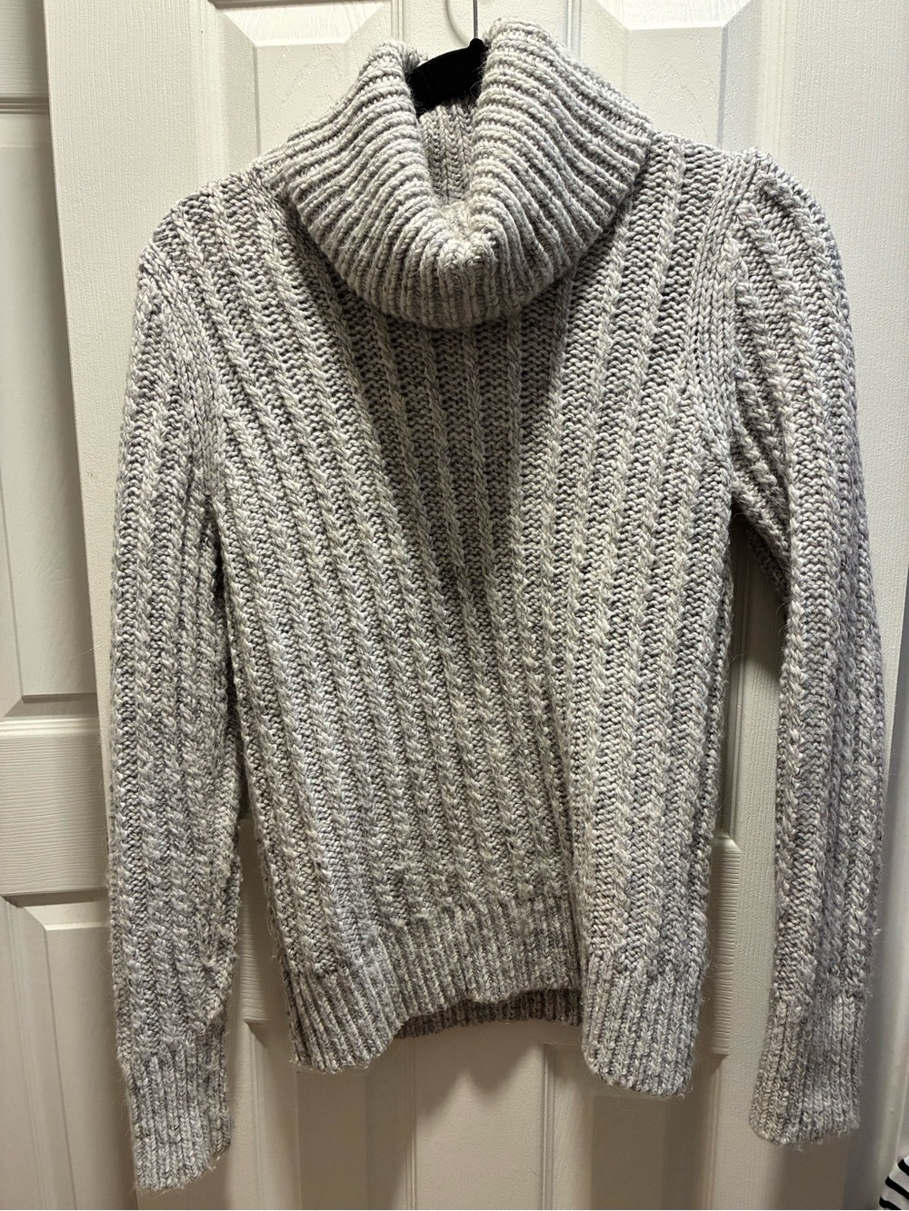 Banana Republic Gray Marled Alpaca Wool Blend Cowl Neck Sweater - Medium